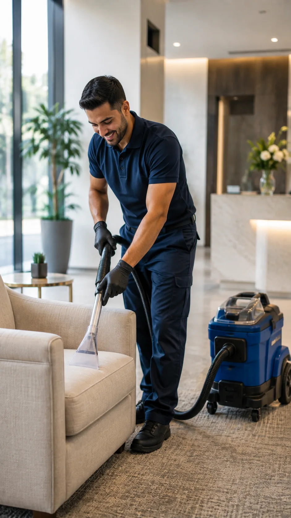 Nettoyage professionnel de meubles rembourrés pour mobilier commercial